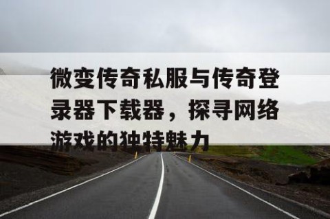 微变传奇私服与传奇登录器下载器，探寻网络游戏的独特魅力