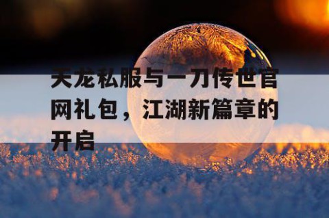 天龙私服与一刀传世官网礼包，江湖新篇章的开启