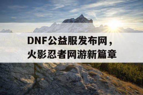 DNF公益服发布网，火影忍者网游新篇章
