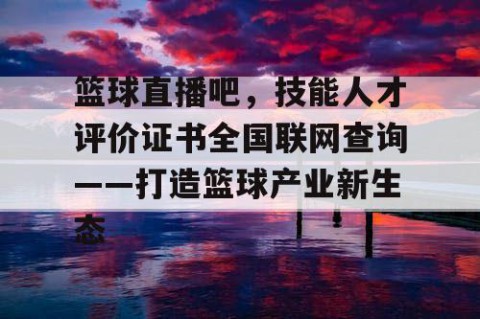 篮球直播吧，技能人才评价证书全国联网查询——打造篮球产业新生态