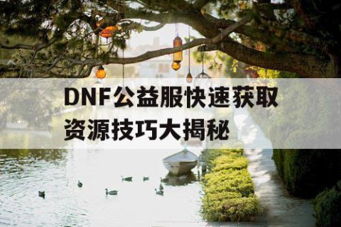 DNF公益服快速获取资源技巧大揭秘