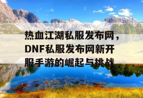 热血江湖私服发布网，DNF私服发布网新开服手游的崛起与挑战