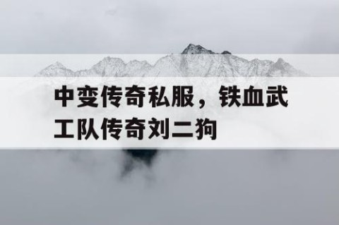 中变传奇私服,铁血武工队传奇刘二狗