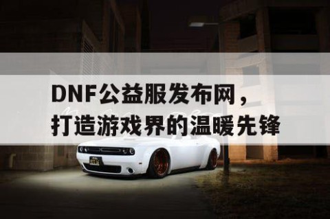 DNF公益服发布网，打造游戏界的温暖先锋