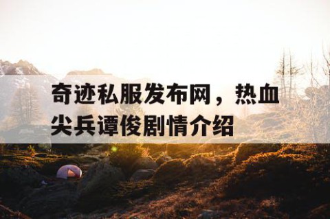 奇迹私服发布网，热血尖兵谭俊剧情介绍