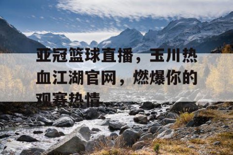 亚冠篮球直播，玉川热血江湖官网，燃爆你的观赛热情