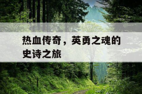 热血传奇，英勇之魂的史诗之旅