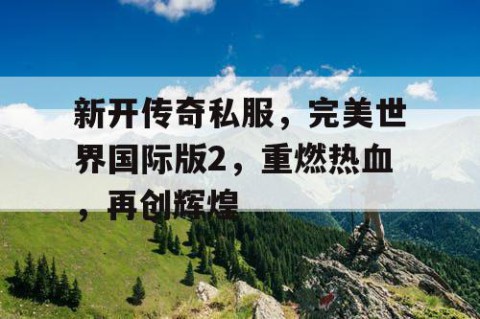 新开传奇私服，完美世界国际版2，重燃热血，再创辉煌