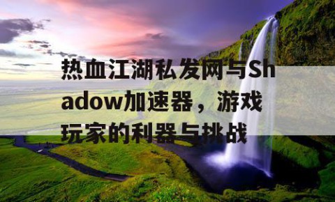 热血江湖私发网与Shadow加速器，游戏玩家的利器与挑战