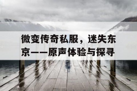 微变传奇私服,迷失东京——原声体验与探寻