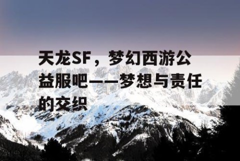 天龙SF，梦幻西游公益服吧——梦想与责任的交织