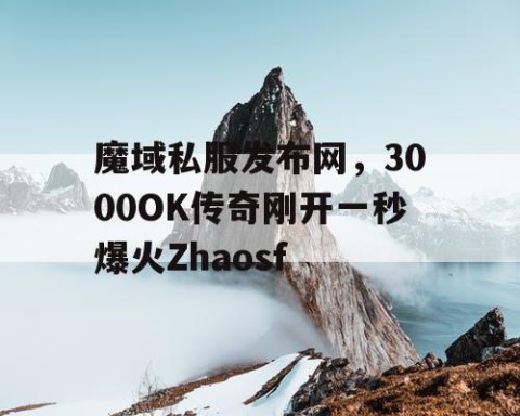 魔域私服发布网，3000OK传奇刚开一秒爆火Zhaosf