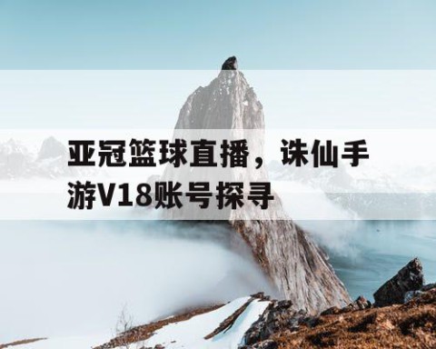 亚冠篮球直播，诛仙手游V18账号探寻