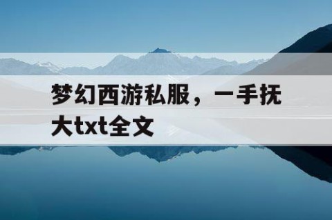 梦幻西游私服，一手抚大txt全文