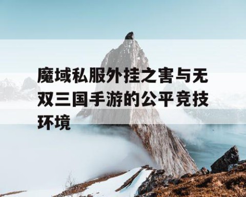 魔域私服外挂之害与无双三国手游的公平竞技环境