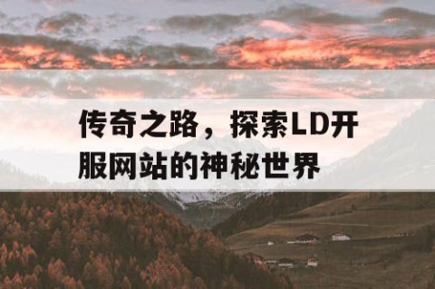 传奇之路，探索LD开服网站的神秘世界