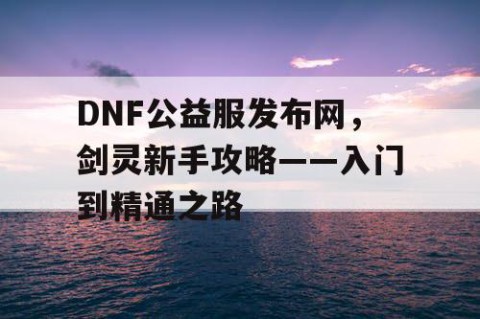 DNF公益服发布网，剑灵新手攻略——入门到精通之路