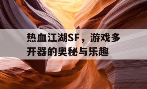 热血江湖SF，游戏多开器的奥秘与乐趣