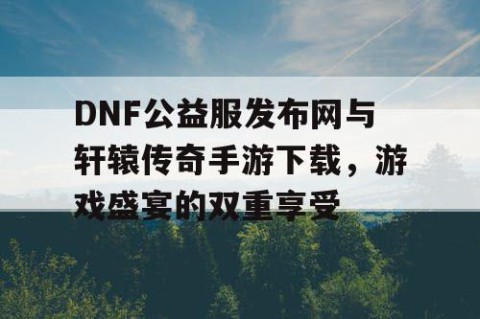 DNF公益服发布网与轩辕传奇手游下载，游戏盛宴的双重享受