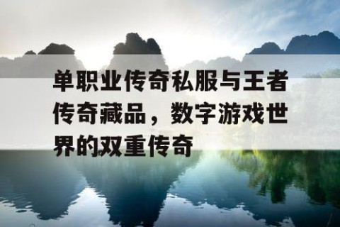 单职业传奇私服与王者传奇藏品，数字游戏世界的双重传奇