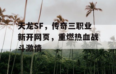 天龙SF，传奇三职业新开网页，重燃热血战斗激情