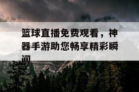 篮球直播免费观看，神器手游助您畅享精彩瞬间