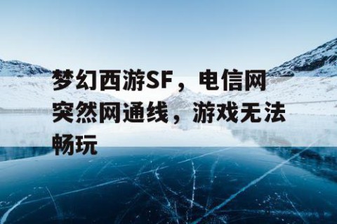 梦幻西游SF，电信网突然网通线，游戏无法畅玩