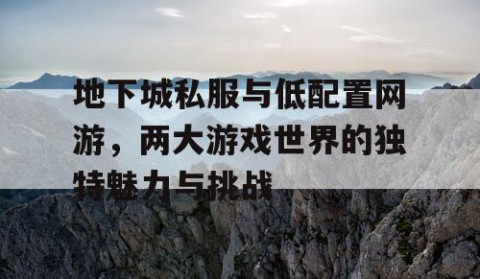 地下城私服与低配置网游，两大游戏世界的独特魅力与挑战
