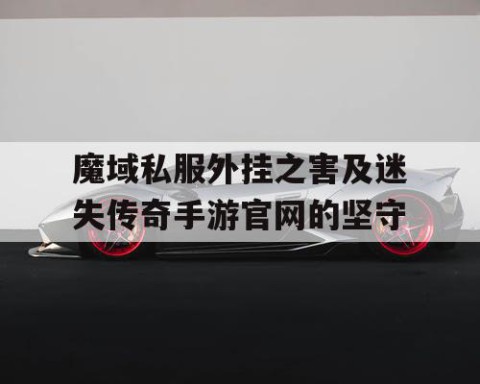 魔域私服外挂之害及迷失传奇手游官网的坚守
