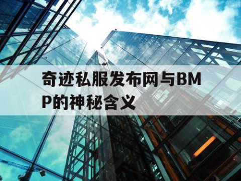 奇迹私服发布网与BMP的神秘含义