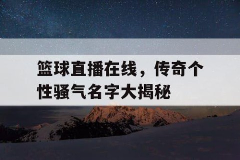 篮球直播在线，传奇个性骚气名字大揭秘