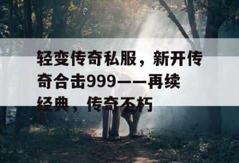 轻变传奇私服,新开传奇合击999——再续经典,传奇不朽