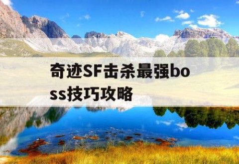 奇迹SF击杀最强boss技巧攻略