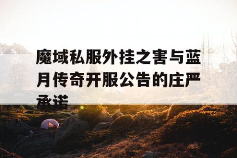 魔域私服外挂之害与蓝月传奇开服公告的庄严承诺