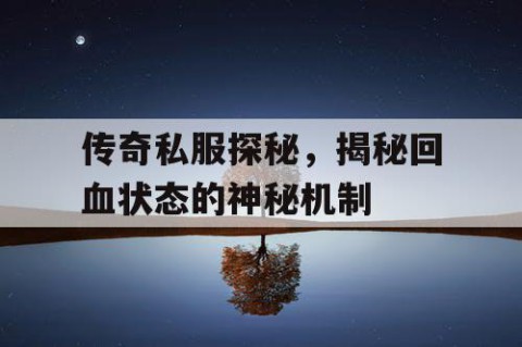 传奇私服探秘,揭秘回血状态的神秘机制