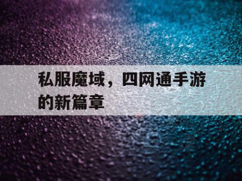 私服魔域，四网通手游的新篇章