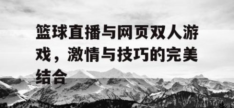 篮球直播与网页双人游戏,激情与技巧的完美结合