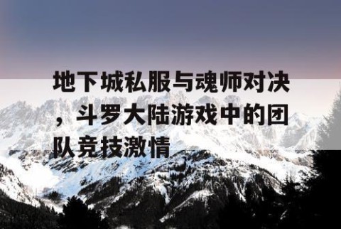 地下城私服与魂师对决，斗罗大陆游戏中的团队竞技激情