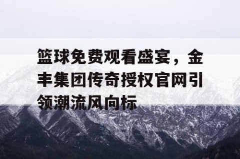 篮球免费观看盛宴，金丰集团传奇授权官网引领潮流风向标