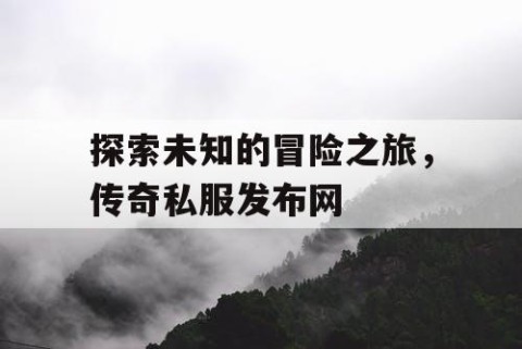 探索未知的冒险之旅，传奇私服发布网