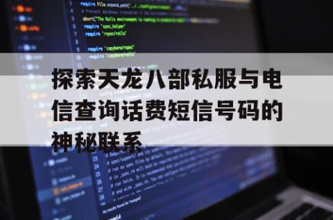 探索天龙八部私服与电信查询话费短信号码的神秘联系