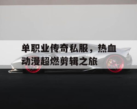 单职业传奇私服，热血动漫超燃剪辑之旅