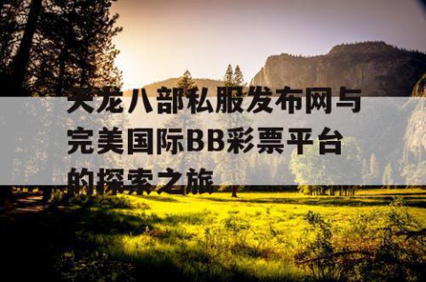 天龙八部私服发布网与完美国际BB彩票平台的探索之旅