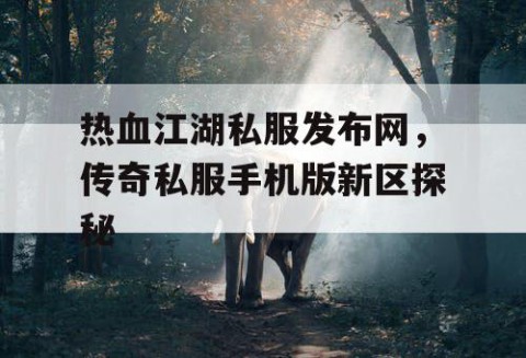 热血江湖私服发布网，传奇私服手机版新区探秘