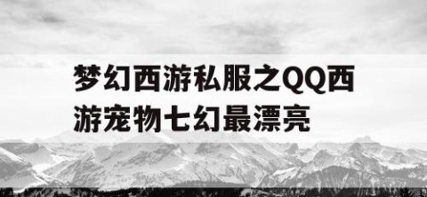 梦幻西游私服之QQ西游宠物七幻最漂亮