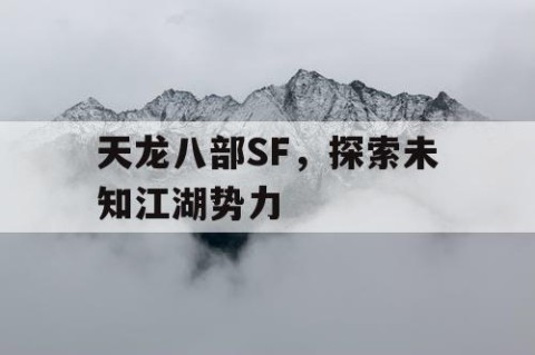 天龙八部SF，探索未知江湖势力