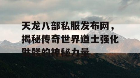 天龙八部私服发布网，揭秘传奇世界道士强化骷髅的神秘力量