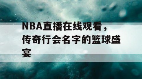 NBA直播在线观看，传奇行会名字的篮球盛宴