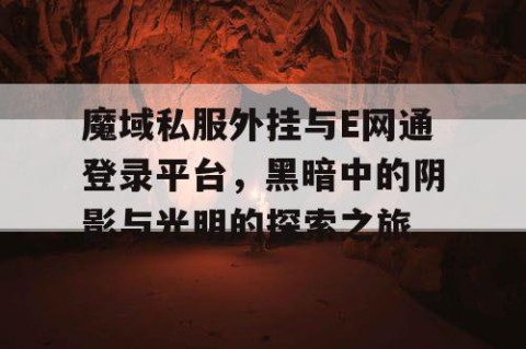 魔域私服外挂与E网通登录平台，黑暗中的阴影与光明的探索之旅