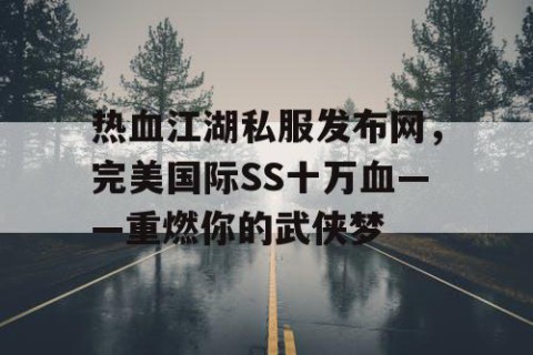 热血江湖私服发布网，完美国际SS十万血——重燃你的武侠梦